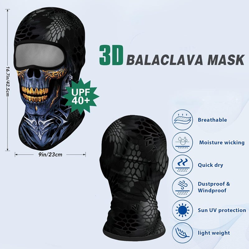 Obacle Balaclava Face Mask Men Women Lightweight for Ski Hunting Cycling Fishing - Image 2